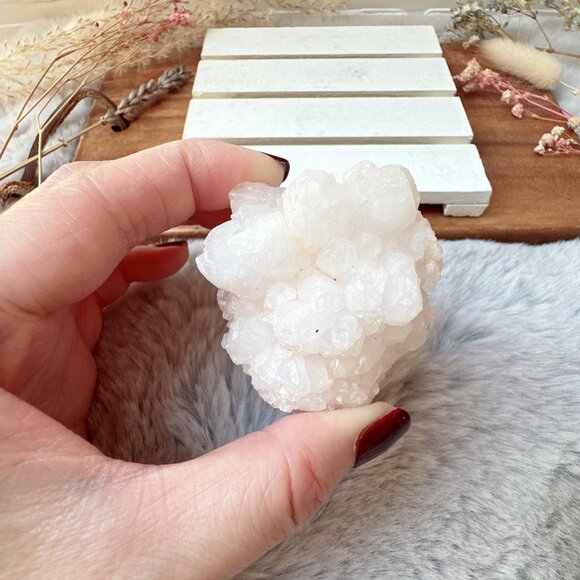 Beautiful Small Sahara Snow Quartz Crystal Cluster - Picture 1 of 7